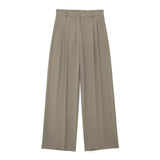 Back Collar Vest 8364532 Pleated Wide Leg Trousers 8365532 Suit-Outfit