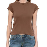 Women Goth Clothes y2k Crop Tops Summer 2024 T shirts Grunge 2000s Trashy Aesthetic Short Sleeve Tees Young Girls Streetwear-Outfit