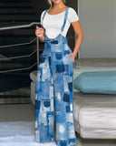 Independent Station Fashionable Printed Jumpsuit Women's Dress-Outfit