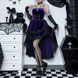 Autumn's New Dark Sexy Hot Girl Slim, Neck Tie, Waist Tie, Dress Girl-Outfit