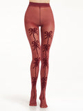 Sexy Women Spring Summer Pantyhose Bowknot Pattern Elastic High Waist Mesh See-Through Thin Stockings Stretchy Tights-Outfit