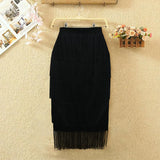 Spliced Tuxedo Dress Body-Body-Soup-And-So-Supling Party Pencil Skirt Plus-Size Women's Skirt
