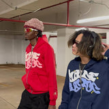 The Fall Of 2023, The New Street Hip-Hop Alphabet Printed Sweaters Are Fashionable For Lovers With Hoodies.-Outfit