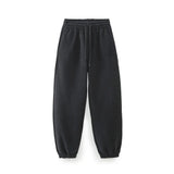 New Basic Short Style Sweater 8417803 Elastic Waist Jogging Trousers Set-Outfit