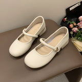 Head Light Mouth Retro 100 With Skirt Coarse Heel Single Shoes Women 2025 New Summer White French Mary Treasure