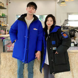 2022 New Winter Women Parkas Double Sided Jackets Warm Snow Coat Boyfriend Style Loose Hooded Thick Windproof