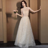 Engagement Evening Dress Woman 2025 New High-End Atmosphere Light Luxury Niche High-End High-End Wedding Temperament Banquet Host