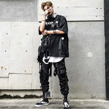 Men's Loose Tide Brand Ins Hip-Hop Hip-Hop Wide-Leg Trousers Men's Straight Leg Trousers-Outfit
