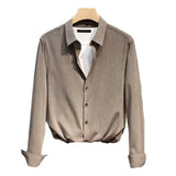 Shirt Men's Long Sleeves Fall New Anti-Ringhold Small Casual Shirt Business High-End