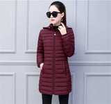 New Oversize Lightweight Padded jacket Winter Women Removable Hood Warm Cotton Clothes Plus Size L-9XL Long Parkas