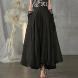 Women Maxi Long Skirts ZANZEA Summer Skirts Jupe Vintage Solid High Waist A-line Party Skirt Female Work Faldas