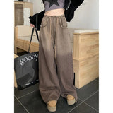 American Style Gradient Slimming Boyfriend Jeans-Outfit