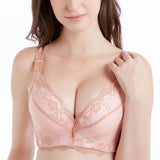 Push Up Padded Bras for Women Lace Plus Size Bra Add Two Cup Underwire Brassiere A B C