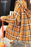 Loose Check Shirt Women's Port Style 2023 Early Spring New Korean Version Versatile Long Sleeve Spring Medium And