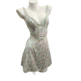 Pajamas 2025 Women's New High-End Printed Bows Small Breast With Chest Cushion Ice Ribbon Sling