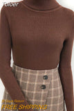 Turtleneck Women Sweaters Autumn Winter Tops Slim Pullover Knitted Sweater Soft Warm Pull Basic For Women Jumper