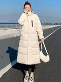2022 Long Hooded Jacket Woman Parkas Winter Thick Warm Snow Coat Oversized Fashion Loose Puffer Female Windproof