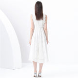 Retro Romantic Atmosphere Feel Sleeveless Dress Women's Lace Mesh Design Super Fairy Temperament Long