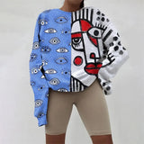 Sweatshirt Women Colorful Pullover Tops Spring Autumn Fashion Streetwear Oversized Loose Shirt Pullover Sweatshirts