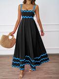 Summer Women's New Printed Vacation Long Suspension Dress Temperament Sexy Dress