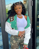 Color Block Button Up Baseball