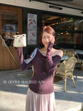Special Price Does Not Return] Xixi Elegant Temperament Collar Tie With Thin Knitted Shirt Top Female