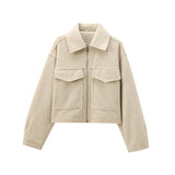 Spring And Autumn Women's Street Fashion Soft And Short Jacket Jacket Coat Soft