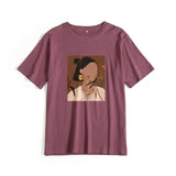 Aesthetic Printed Short Sleeve T Shirts Women 2021 Summer Chic Fashion Loose Tees Gothic Graphic Casual Female