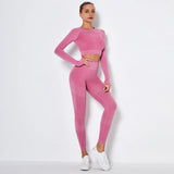 Gym Set Fitness Clothing Sportswear High Waist Women Gym Leggings Tights Padded Push-up Sports Bra 2 Pcs Sports