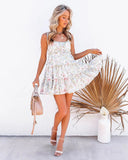 Spring And Summer Women's Slings Lotus Leaf Side Large Dress Dress Skirt Fashion