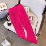 Suit Suit Pants Women Straight Loose 2025 New Spring And Autumn Leisure Wide Legs Commute Black