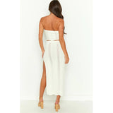 2025 New Knitted Women's Clothing Wrapped Breastless Sleeveless Little Breasted Hottie Bag Hip Skirt