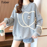 Pullovers Women Long-sleeved Mid-length Sweatshirts Autumn Trendy Pullover Loose Niche Design Sense Tops Womens