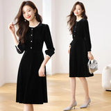 Design Dress Women 2025 Summer New Folding Elegant Temperament Of The Long Simple