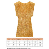 Women's Beads Dress Dress Sleeveless Party With Cushioned Shoulder Mini Dress