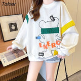Women's Pullovers Spring Autumn Trendy Sweatshirts Korean Style Oversized Pullover Fashion Design Loose Tops Long Sleeve