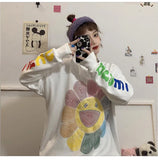 Loose Long Sleeve Hoodies Sweatshirt Top 2021 Women Print Oversized Sweatshirts Female Harajuku Cute Pullover