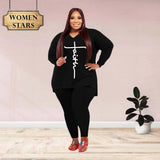 Size Sets Fall Clothes for Women Two Piece Outfits Loose Top Pants Casual Tracksuit Jogging Suits Wholesale