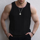 Men's New Summer Sleeveless Knit Dresses Men's Sleeveless Knitted