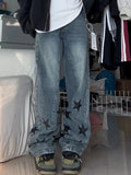 Vintage Denim Star Patch Boyfriend Jeans-Outfit