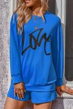 Graphic Dropped Shoulder Top and Shorts