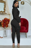 Casual Long Sleeve Top And Pant Two Piece
