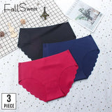 3 pcs/lot ! Seamless Panties Women Solid Sexy Underwear Mid Waist Briefs M to
