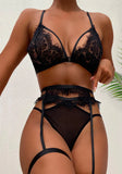 Sexy Solid Lace Garter Sexy Bra
