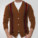 Men's New Spring Men's Knit Dress V-Neck Long Sleeve Sweater