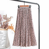 Summer Chiffon Beach Boho Maxi Women Skirt High Waist Floral Print Vintage Holiday Ruched Long Fashion Skirts