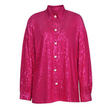 Sparkly Two-piece Set Party Outfits For Womens Sequin Top Blouse Shirt And Pants Suit Female Luxury Evening Tracksuit