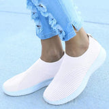 Shoes Women Sneaker Fashion Sock Knitted Vulcanized Shoes Female Casual Slip On Loafers Ladies Flat Tenis Feminino
