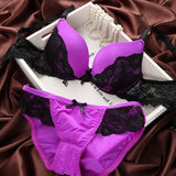 2021 Sexy Lingerie Lace Bra Set Women Push Up Underwear Set Lace Bra & Panties Set Night