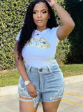 Sexy Ripped Hole High Waist Denim